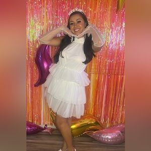 Nasty Gal Halter Ruffle Dress